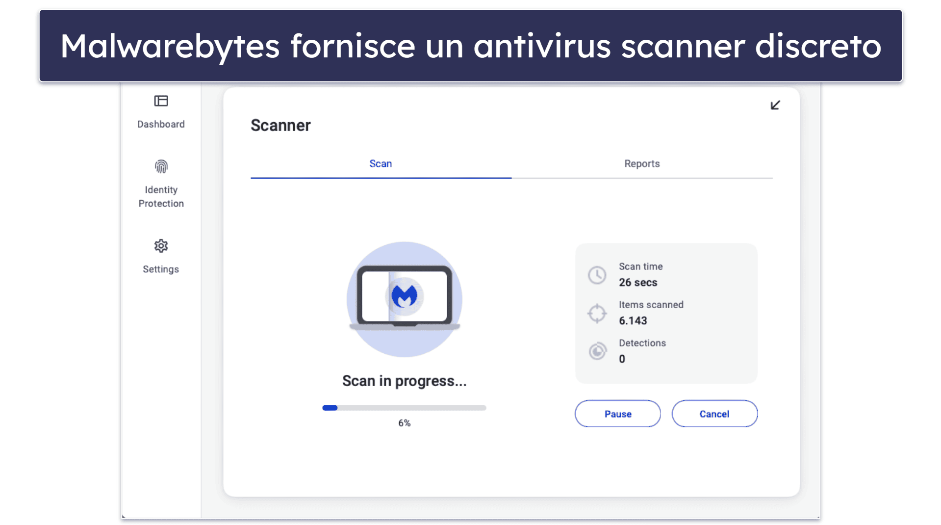 4. Malwarebytes per Mac (gratuito): Scansione e rimozione antivirus discrete
