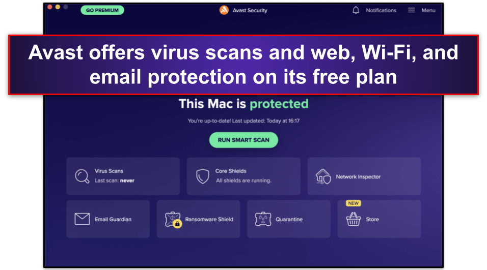 6. Avast Free Antivirus for Mac — Basic Real-Time, Web, and Email Protection