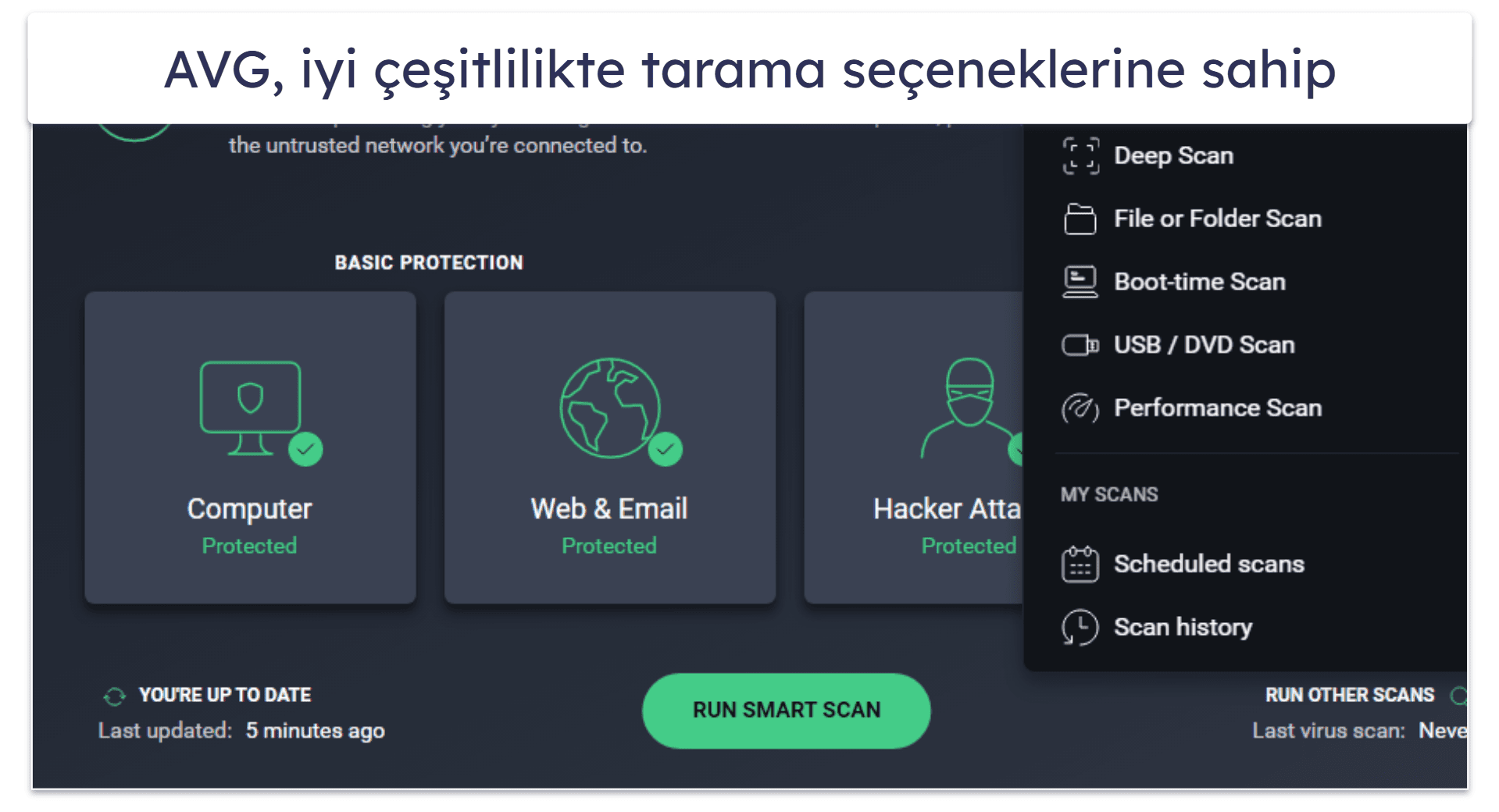 8. AVG AntiVirus Free — Dosya Korumaları ile Sağlam Zararlı Yazılım Tarayıcı