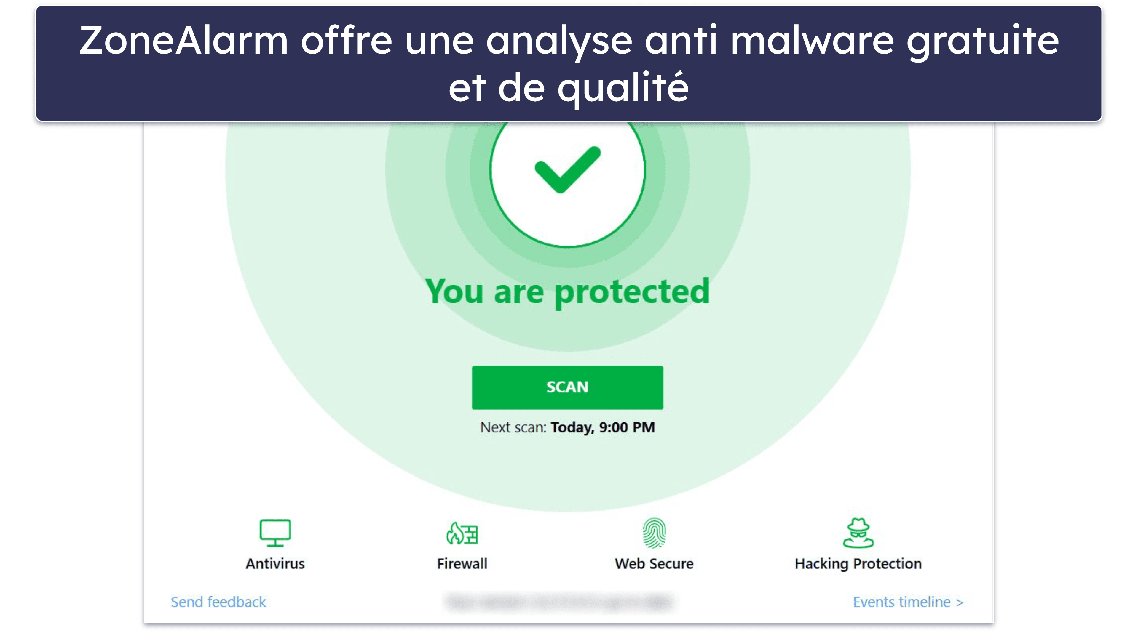 9. ZoneAlarm : Analyse de malwares efficace avec pare-feu gratuit