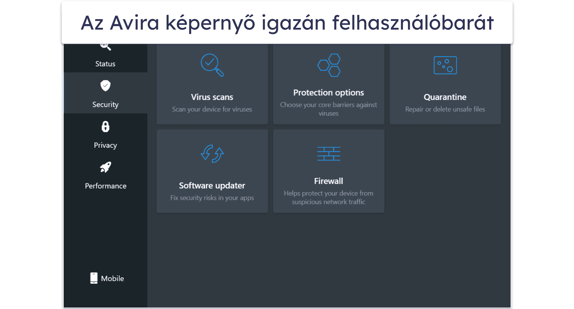 6. Avira Free Security for Windows — Fejlett felhő alapú malware-ellenes keresőmotor, rendszertisztító eszközökkel
