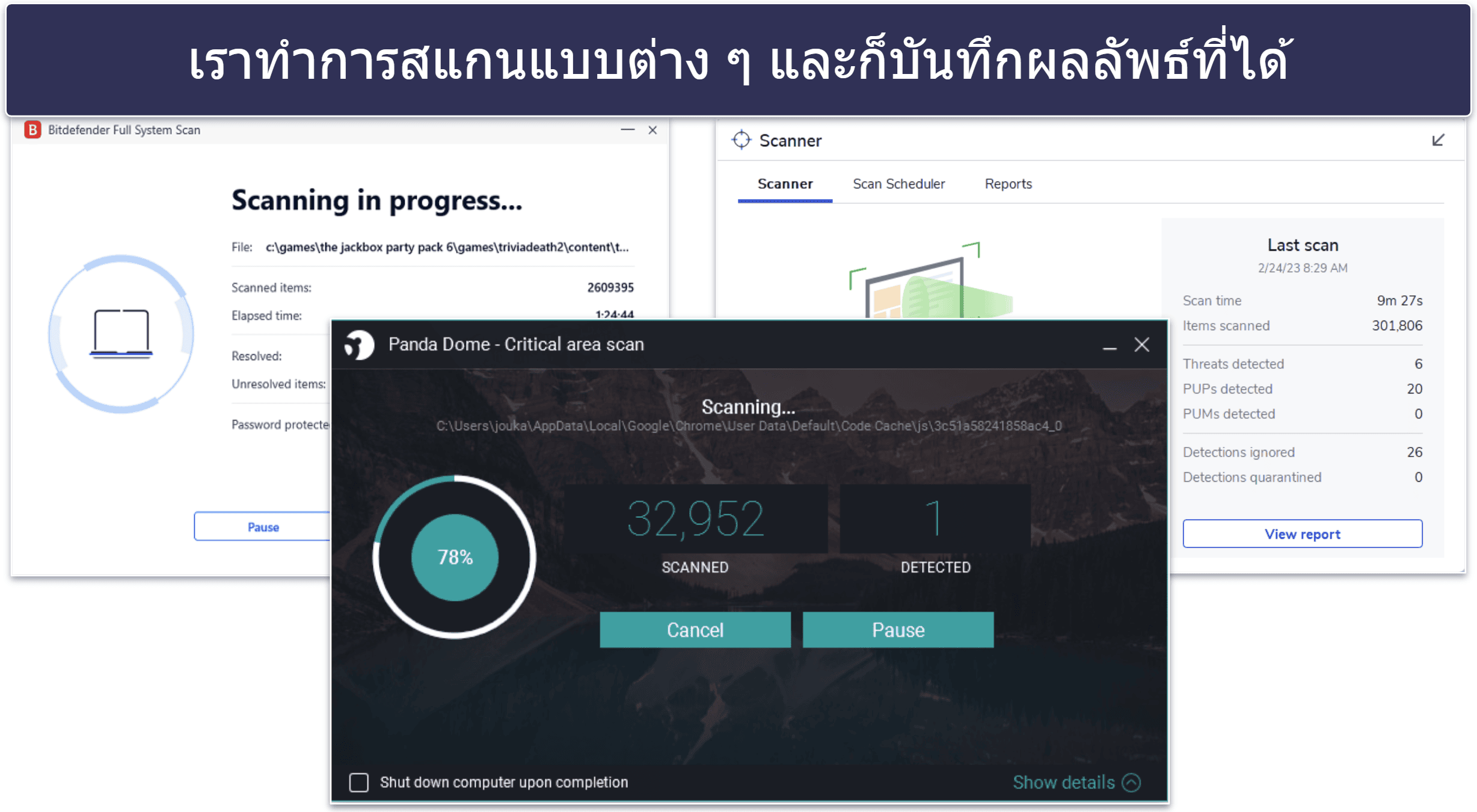 วิธีการทดสอบ: เกณฑ์ในการเปรียบเทียบและจัดอันดับ