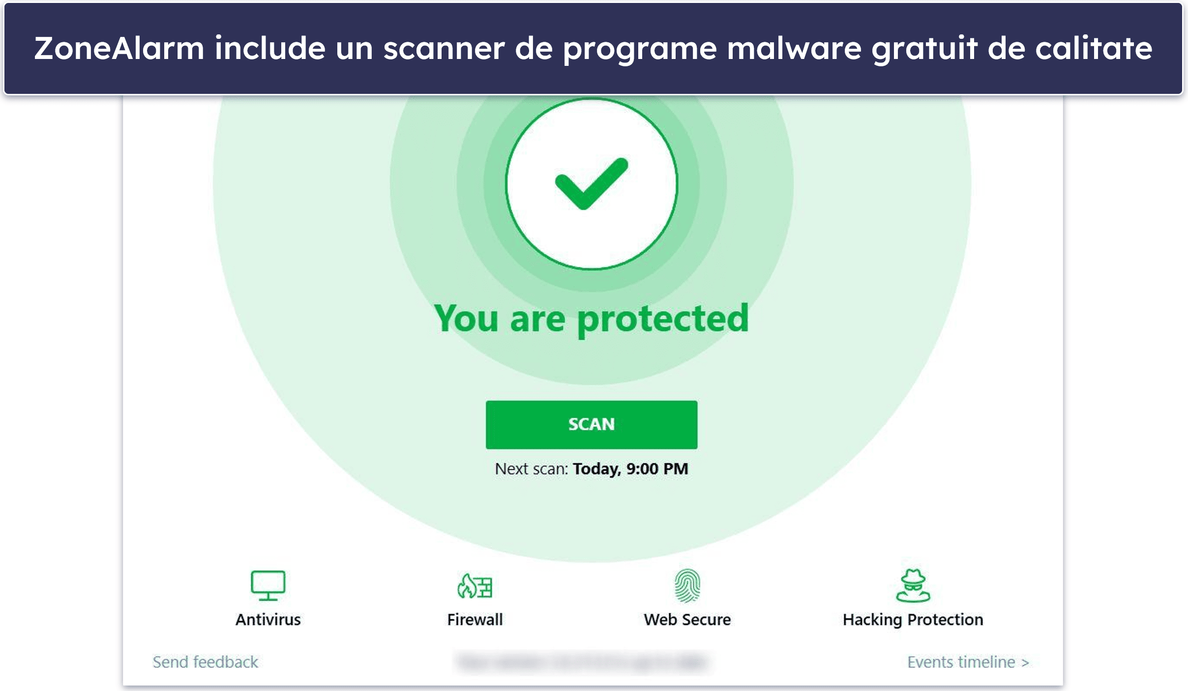 9. ZoneAlarm — Scanner de malware eficient cu un firewall gratuit
