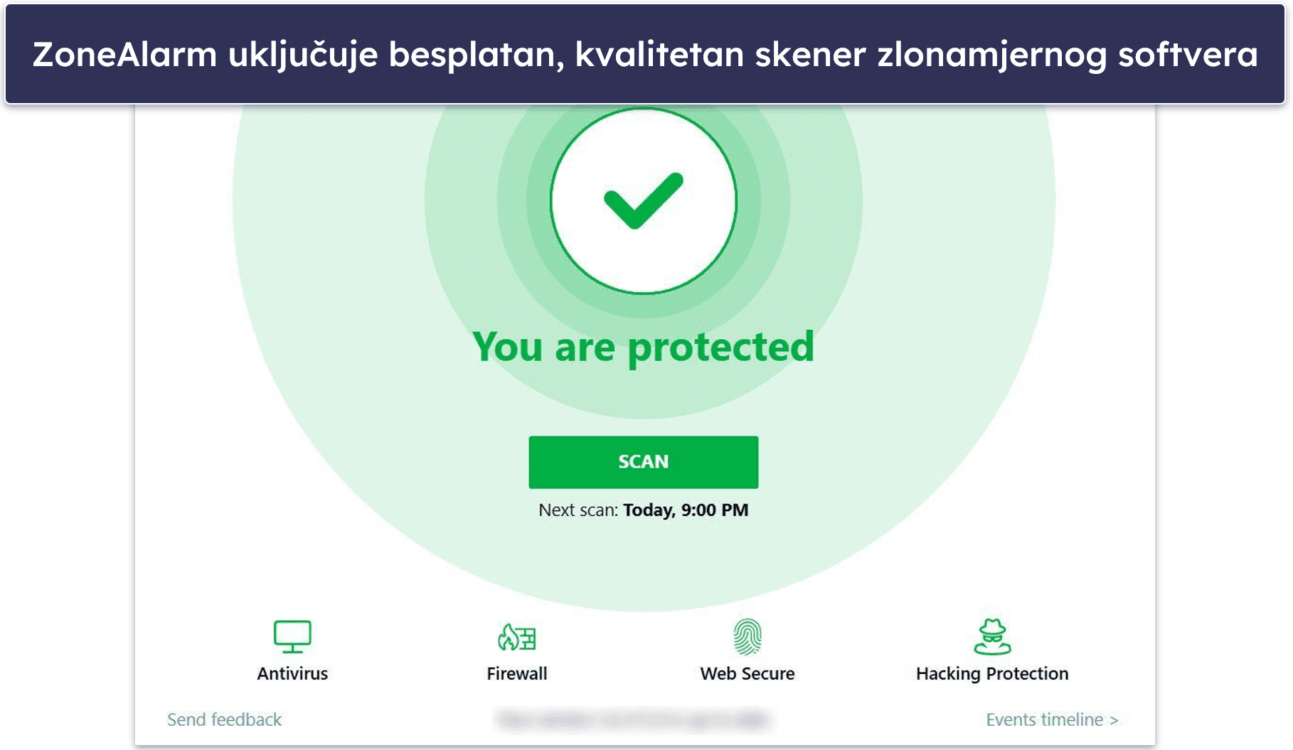 9. ZoneAlarm – učinkovit skener zlonamjernog softvera s besplatnim vatrozidom