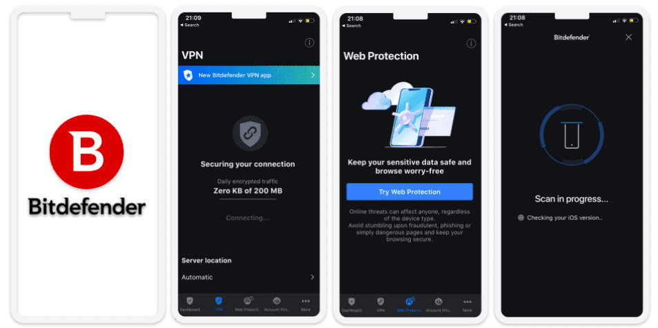 7. Bitdefender Mobile Security – guter Web-Schutz &amp; ordentliches kostenloses VPN