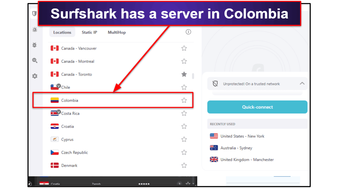 4. Surfshark — Allows Unlimited VPN Connections
