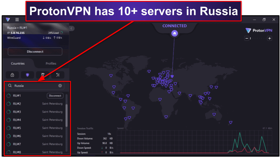 🥇1. Proton VPN — Best VPN for Getting a Russian IP Address