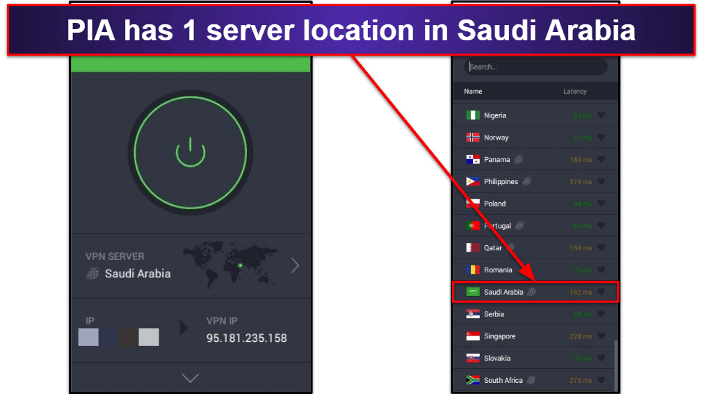 🥇1. Private Internet Access (PIA) — Best VPN for Getting a Saudi IP Address