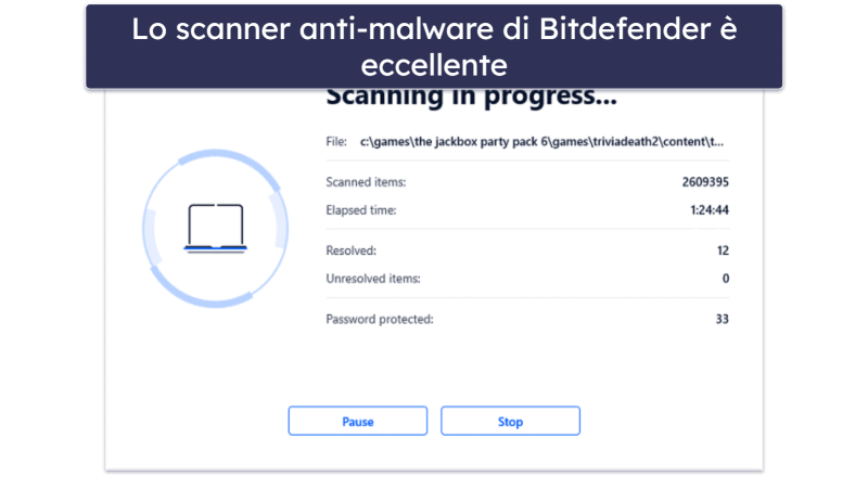 🥈2. Bitdefender Antivirus Free for Windows – Programma leggero con protezioni web e anti-malware avanzate