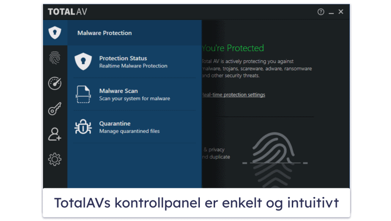 4. TotalAV Free Antivirus – det mest intuitive antivirusprogrammet