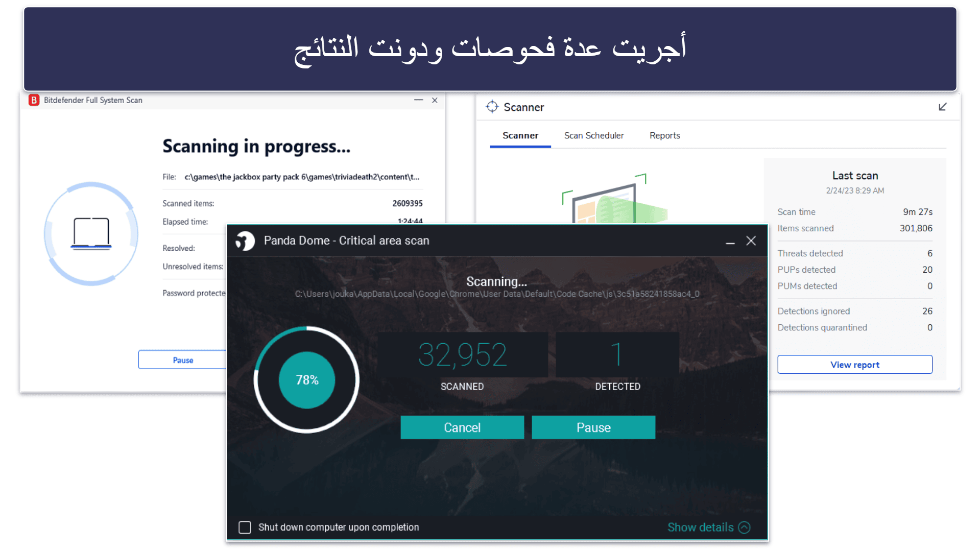 منهجية الاختبار: معايير المقارنة والترتيب