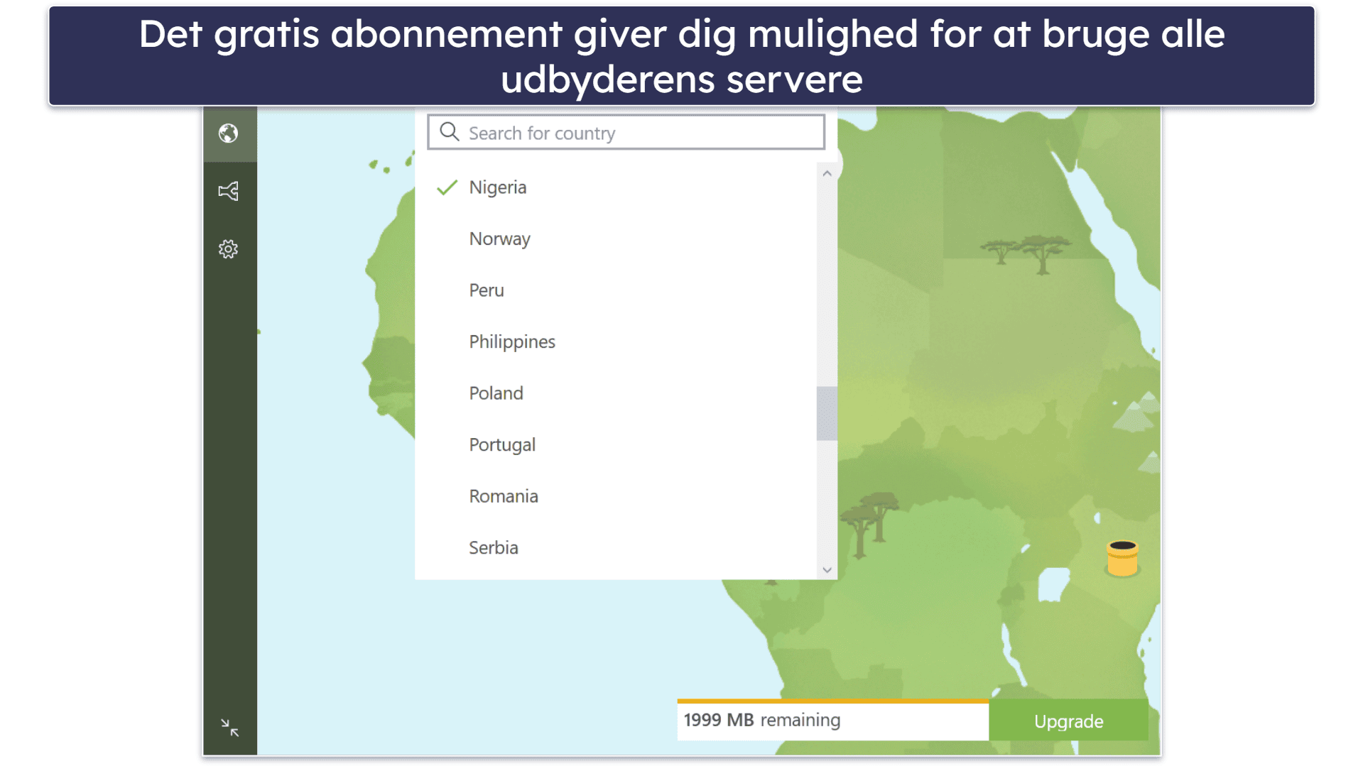 Bonus. TunnelBear — Virkelig god gratis VPN med adgang til alle servere og funktioner