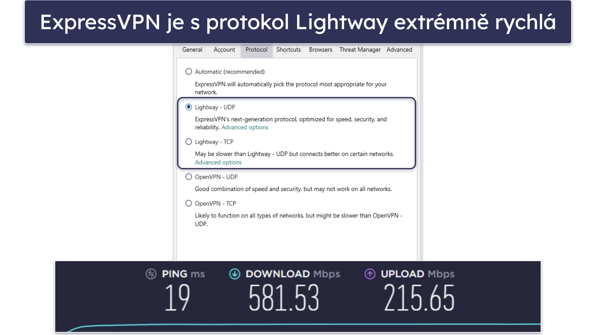 🥇1. ExpressVPN – Nejlepší VPN pro rok 2026