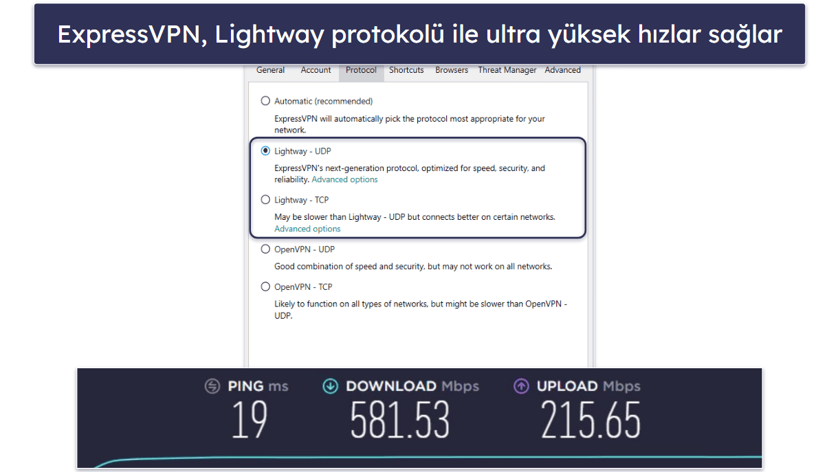 🥇1. ExpressVPN – 2026 yılında genel olarak en iyi VPN