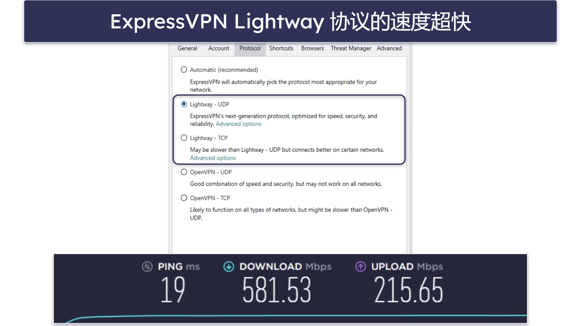 🥇1. ExpressVPN：2026 年综合最佳 VPN
