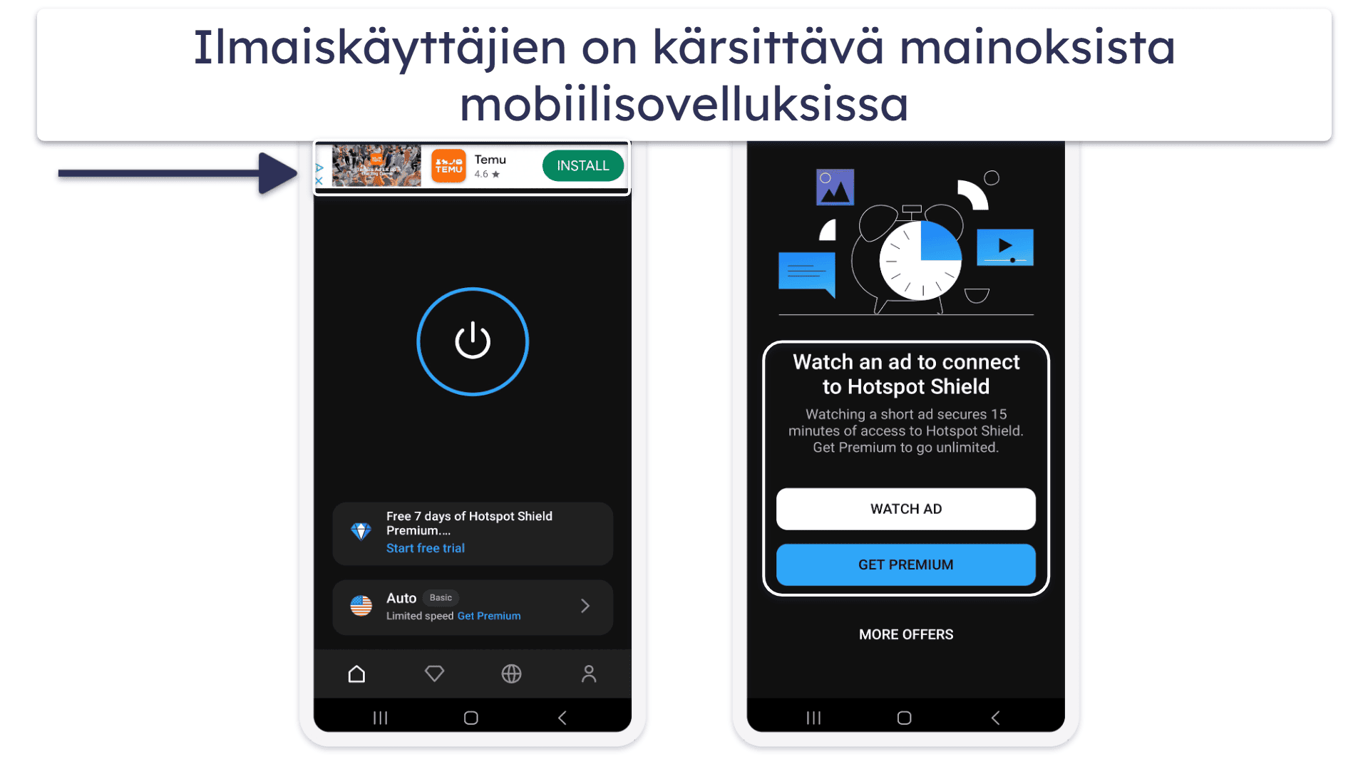 4. Hotspot Shield – Hyvä turvalliseen selaamiseen