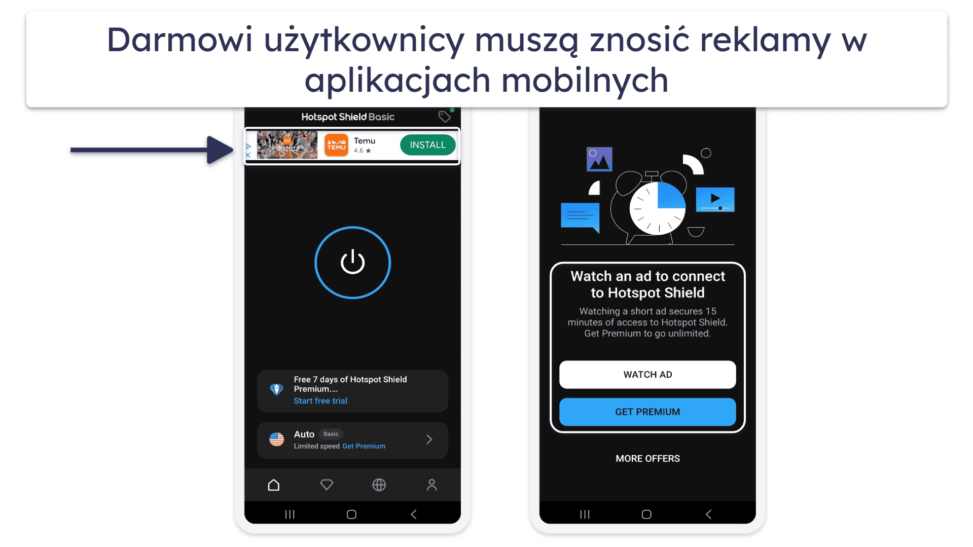 4. Hotspot Shield — Dobry do bezpiecznego przeglądania stron internetowych