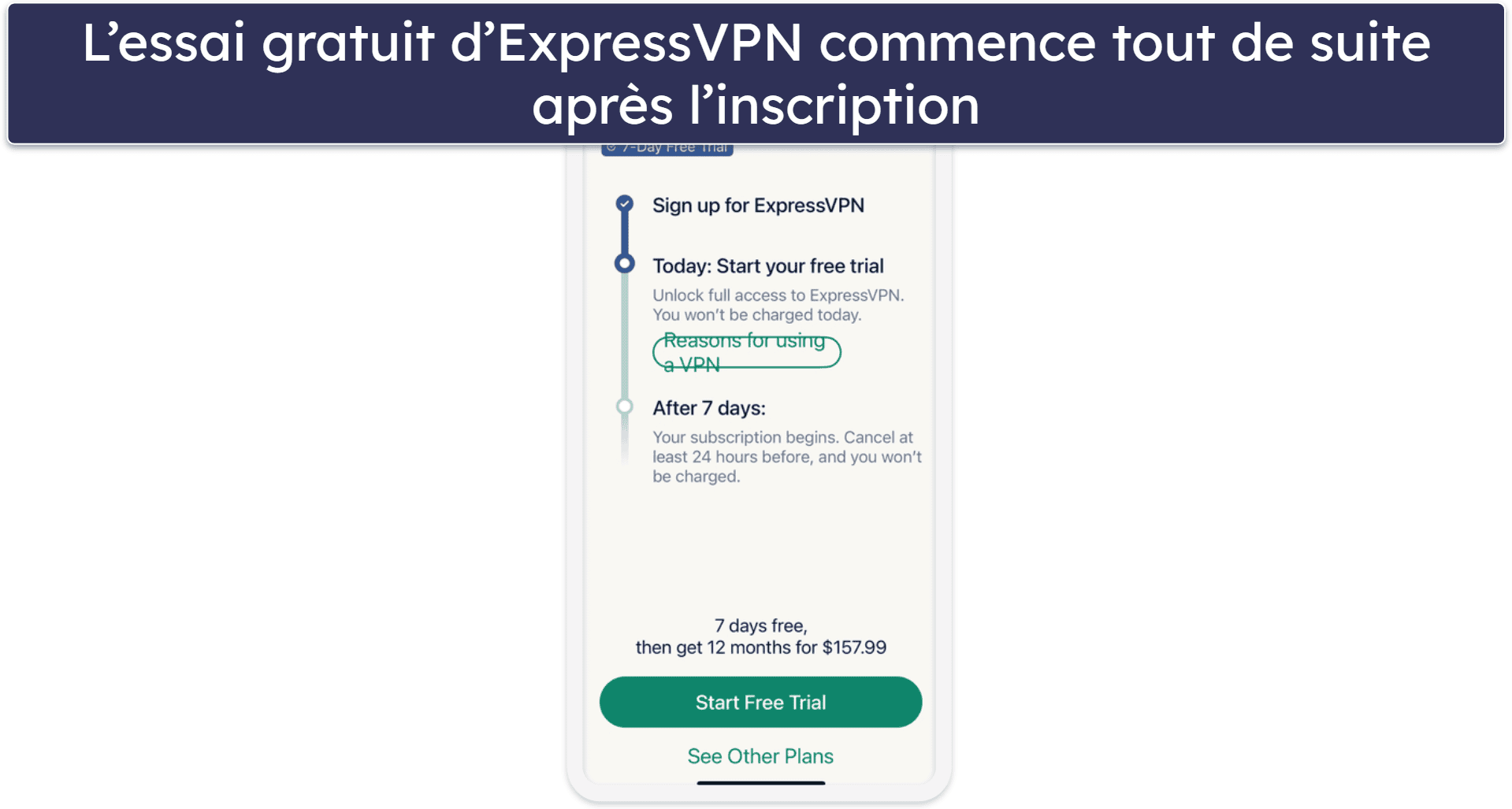 🥇 1. ExpressVPN — La meilleure offre en termes d’essai gratuit pour un VPN de 2026