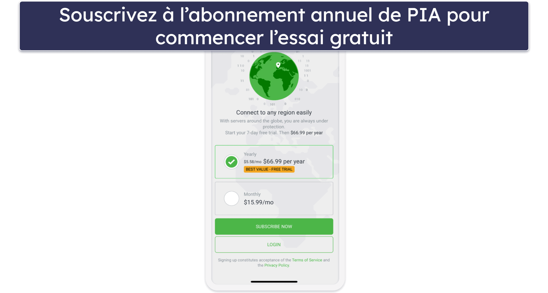 🥉 3. Private Internet Access — Un essai de 7 jours sur les applications mobiles avec d’excellentes fonctionnalités en termes de torrenting