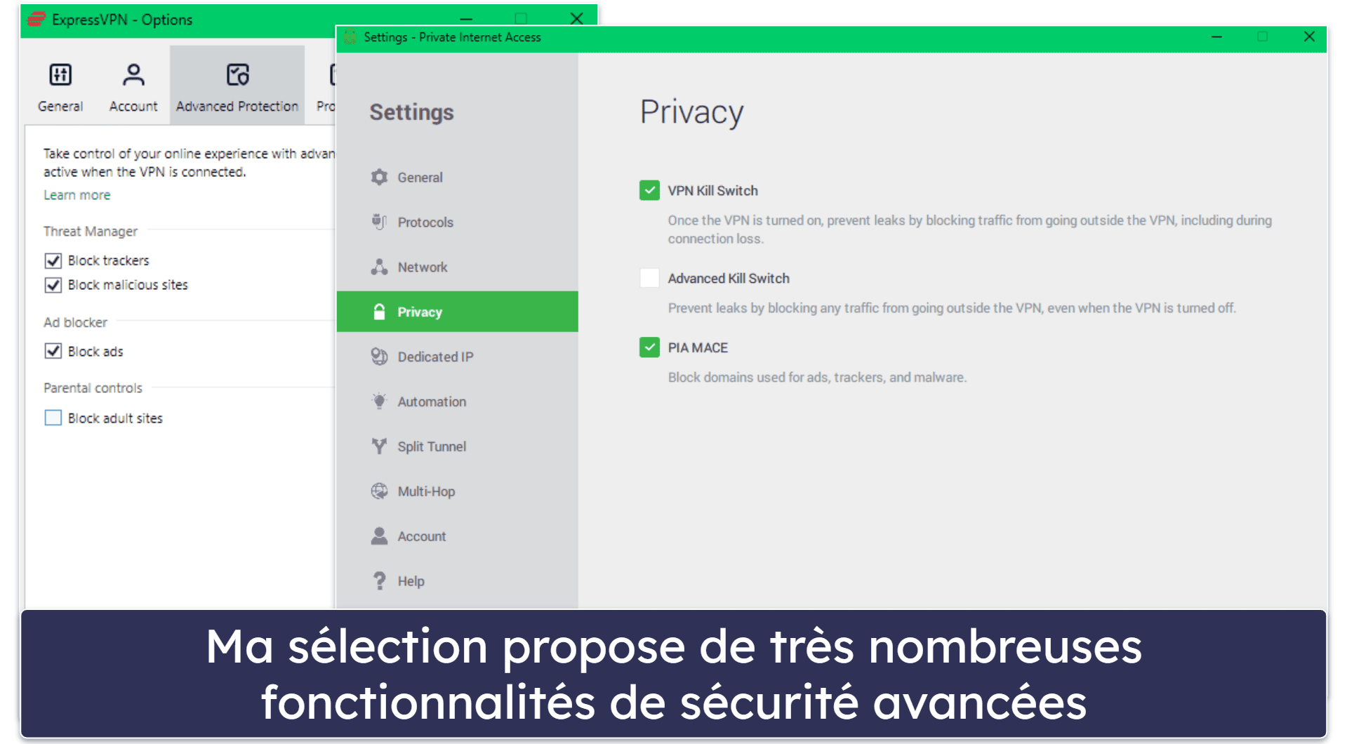 Protocole de test : critères de comparaison et de classement
