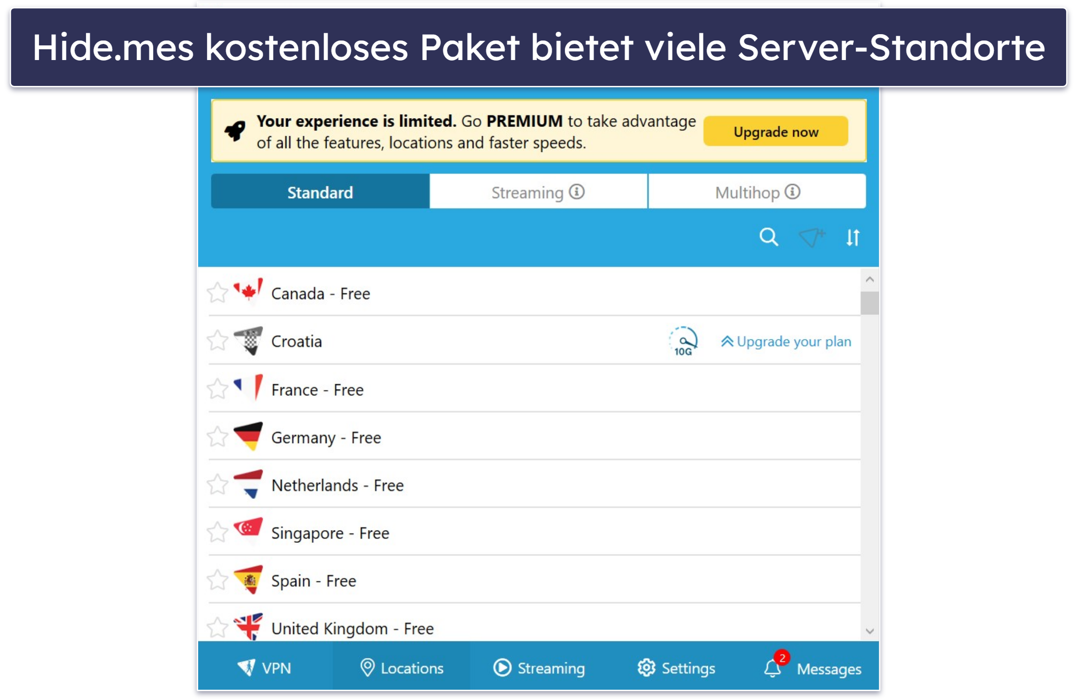 🥉3. hide.me – angemessenes kostenloses VPN fürs Herunterladen von Torrents