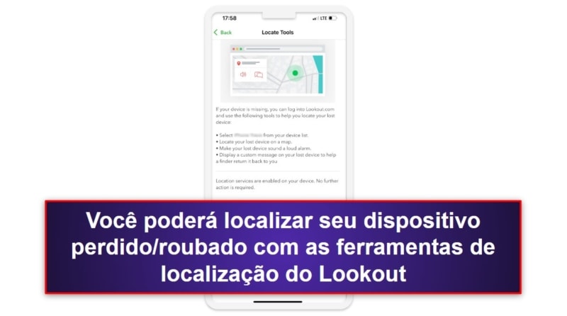 6. Lookout Mobile Security for iOS — boas ferramentas antirroubo e de monitoramento de violações