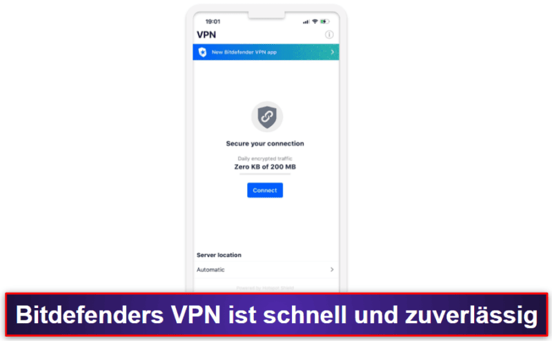 7. Bitdefender Mobile Security – guter Web-Schutz &amp; ordentliches kostenloses VPN