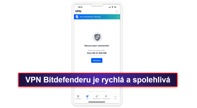 7. Bitdefender Mobile Security – Kvalitní ochrana na webu a obstojná VPN zdarma