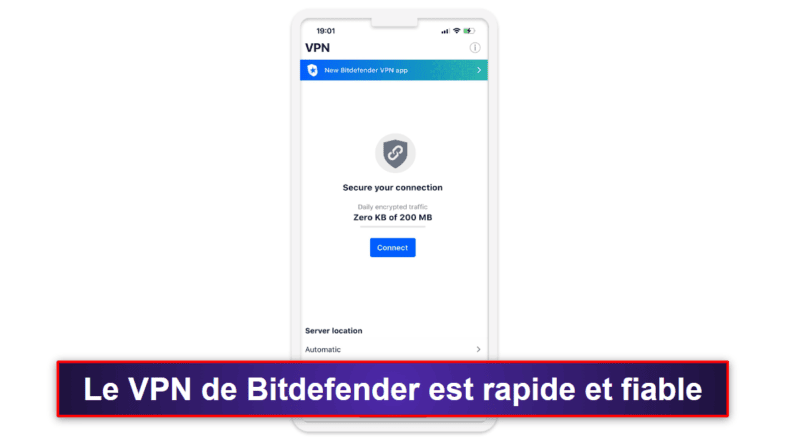 7. Bitdefender Mobile Security — Une bonne protection web et un VPN gratuit convenable