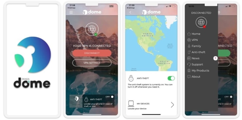 8. Panda Dome for iOS：GPSで位置情報を正確に追跡でき、無料VPNも満足できる