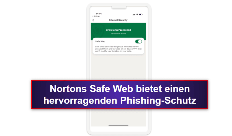 1.🥇 Norton Mobile Security – beste Premium-Antivirus-App für iOS