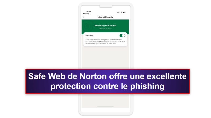 1.🥇 Norton Mobile Security — meilleure appli antivirus premium pour iOS