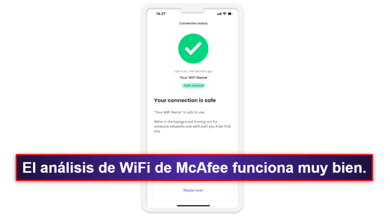2.🥈 McAfee Mobile Security para iOS: aplicación para iOS fácil de usar con prestaciones de seguridad de primera calidad