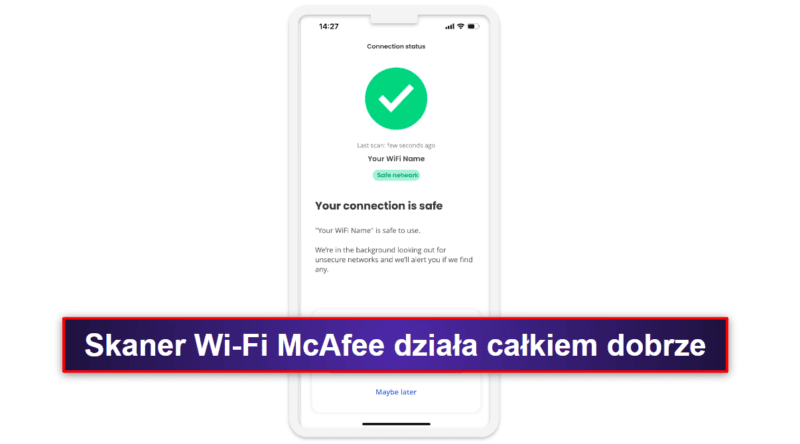 2.🥈 McAfee Mobile Security for iOS — Przyjazna dla użytkownika aplikacja na iOS z zaawansowanymi funkcjami bezpieczeństwa