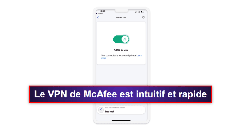 2.🥈 McAfee Mobile Security for iOS — appli iOS facile à utiliser avec des fonctionnalités de sécurité de qualité
