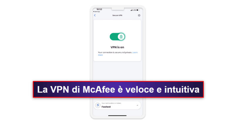 2.🥈 McAfee Mobile Security per iOS – App per iOS facile da usare con funzioni di sicurezza di alto livello