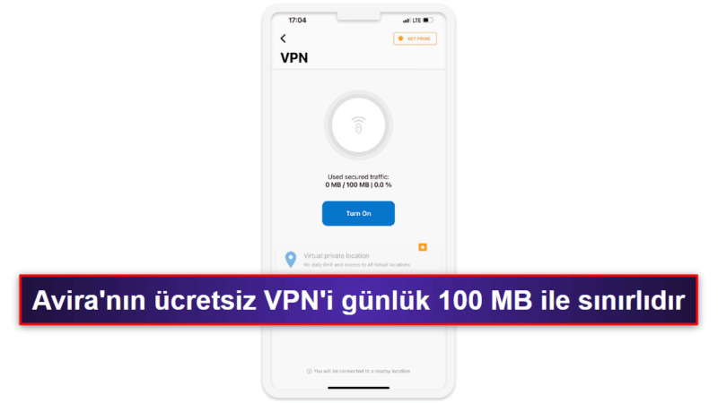 3.🥉 Avira Free Mobile Security for iOS – Mükemmel iOS Gizlilik Özellikleri ve VPN