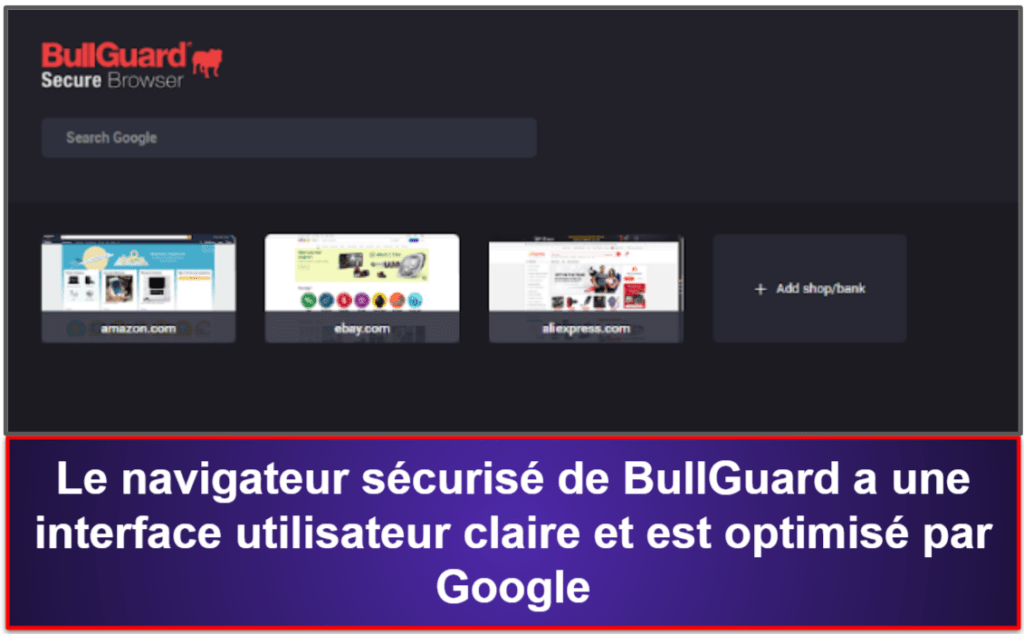 BullGuard : Fonctionnalités de sécurité
