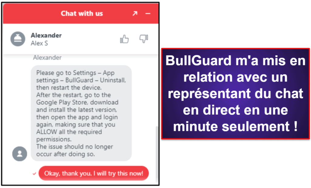 BullGuard : Assistance clientèle