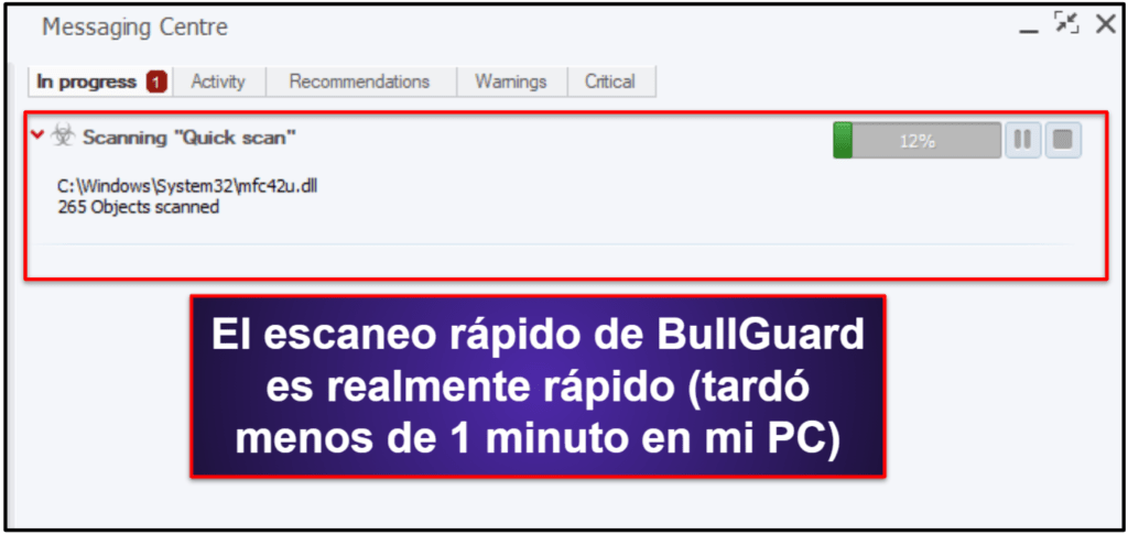 Características de seguridad de BullGuard