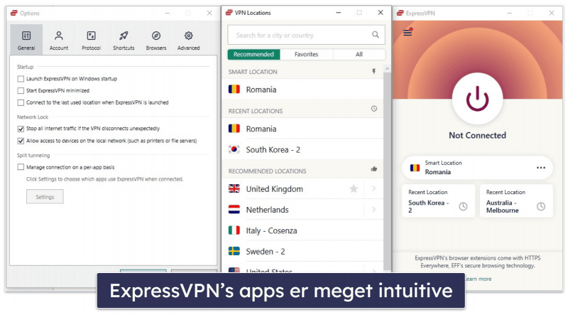 🥇1. ExpressVPN — Bedste Overordnede VPN i 2024