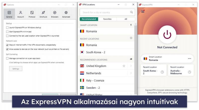 🥇1. ExpressVPN — 2024 legjobb átfogó VPN-je