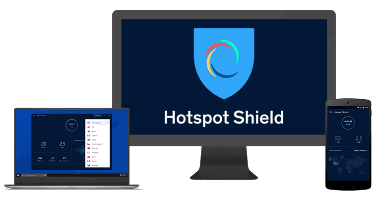 5. Hotspot Shield — Bra för nedladdning av små P2P-filer