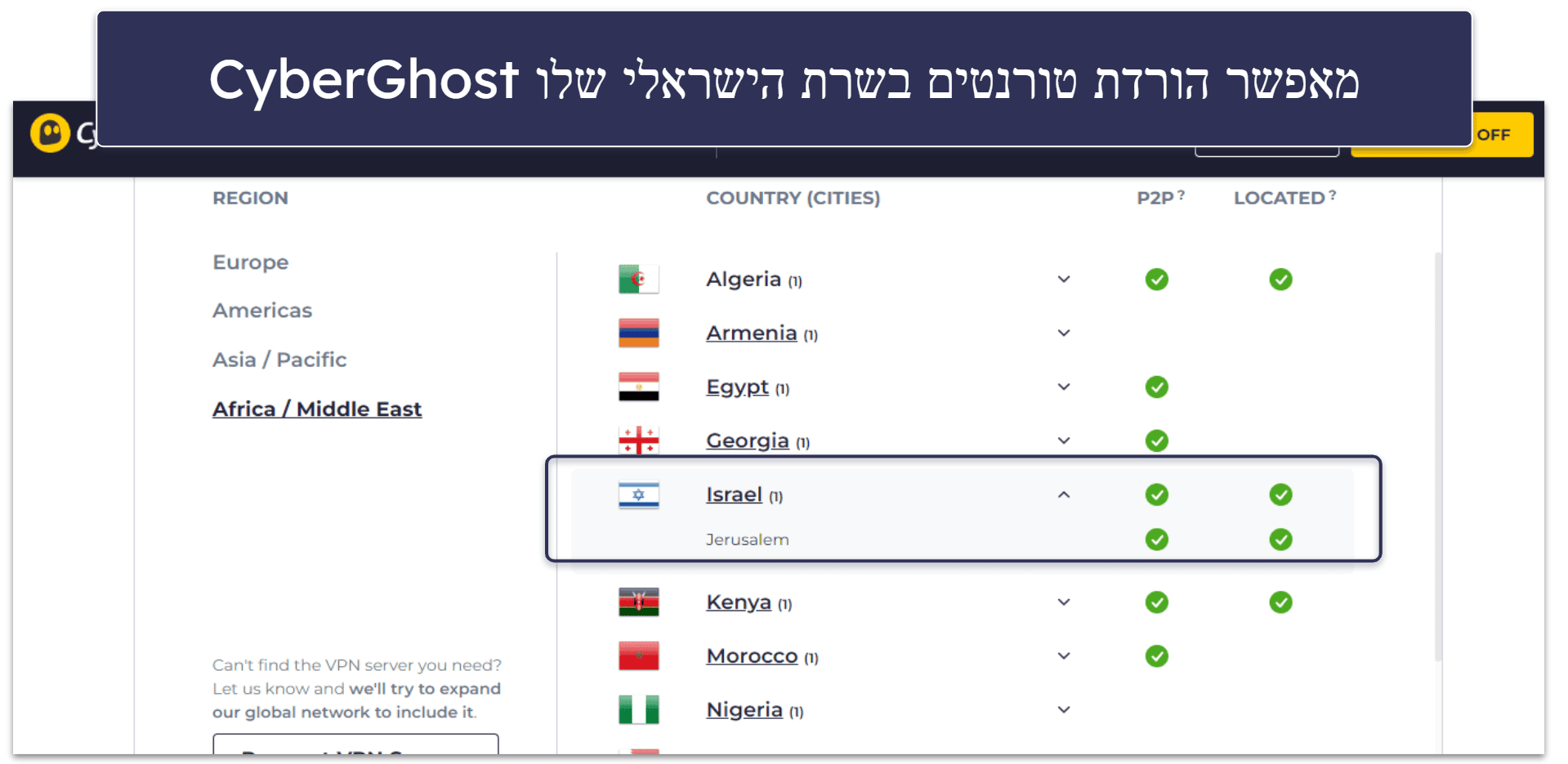🥉3. CyberGhost VPN — מצוין להתאמה אישית של החיבור