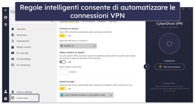 2. CyberGhost VPN — VPN davvero ottima per lo streaming (con prova gratuita e rimborso entro 45 giorni)
