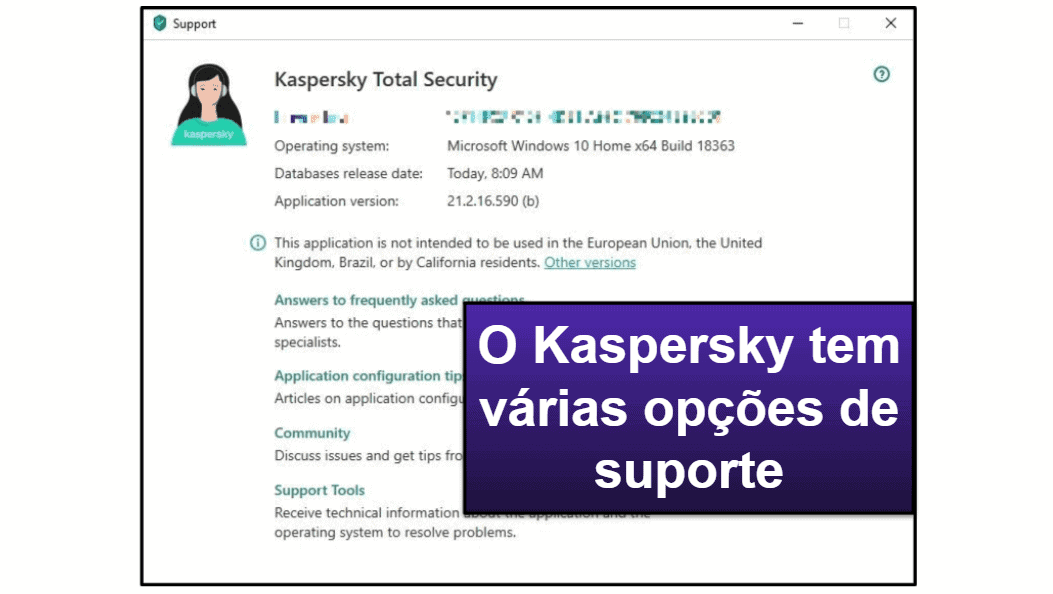 Suporte ao Cliente do Kaspersky