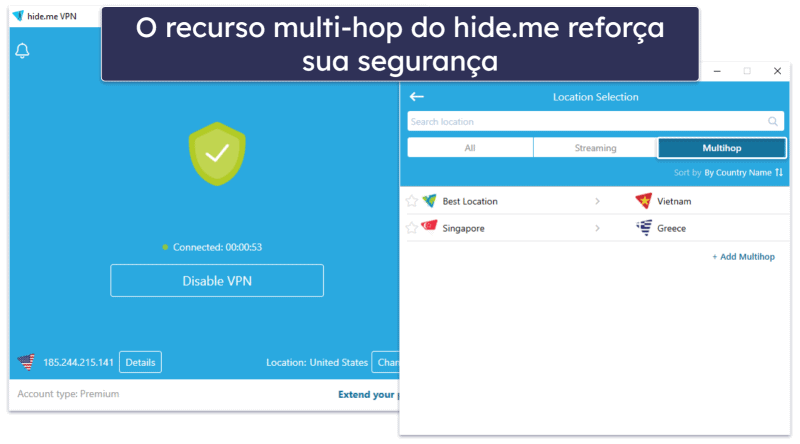 4. hide.me — Boa VPN grátis para torrent