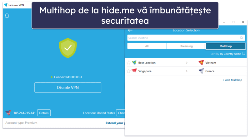 4. hide.me — VPN gratuit decent pentru torrenting