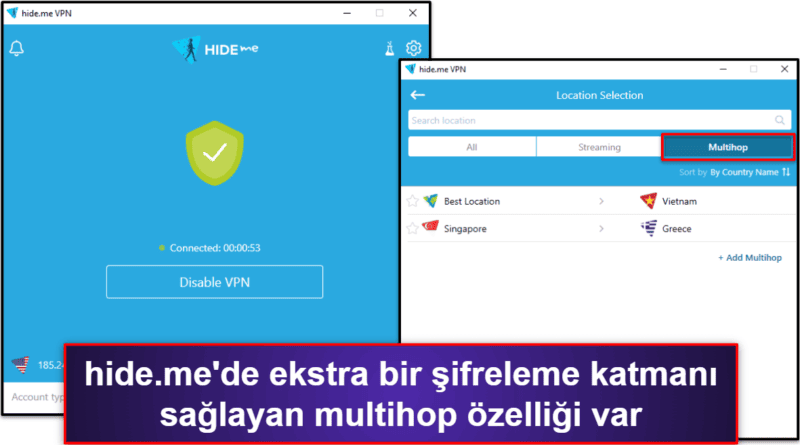 5. hide.me – Torrent için Makul Ücretsiz VPN
