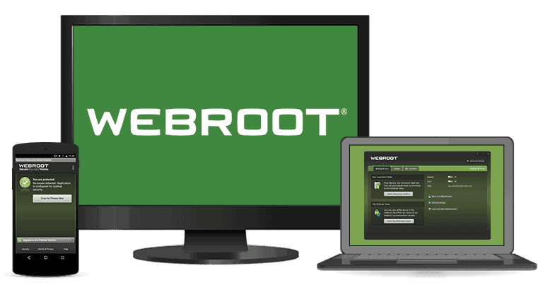 9. Webroot — antivírus simples e leve